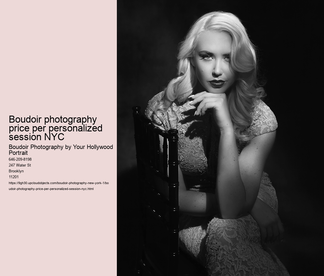 Boudoir photography price per personalized session NYC