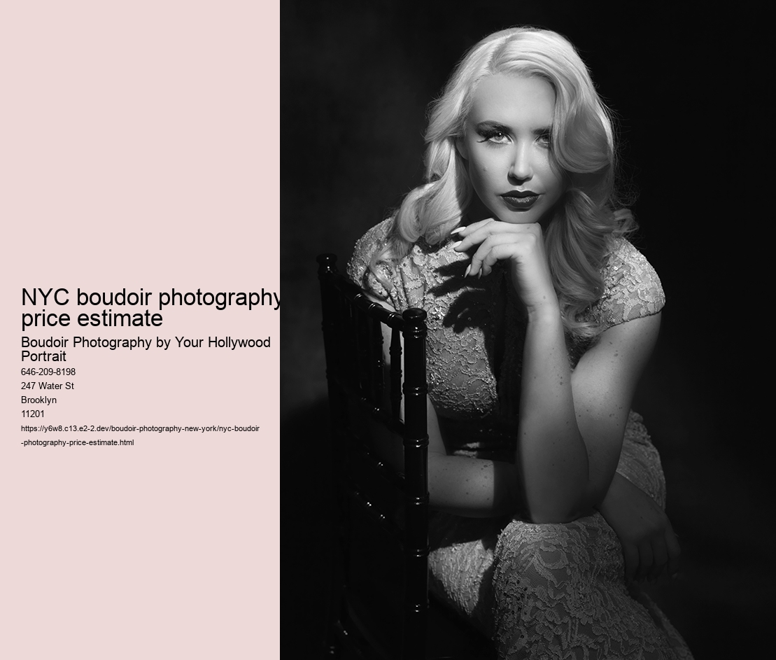 NYC boudoir photography price estimate