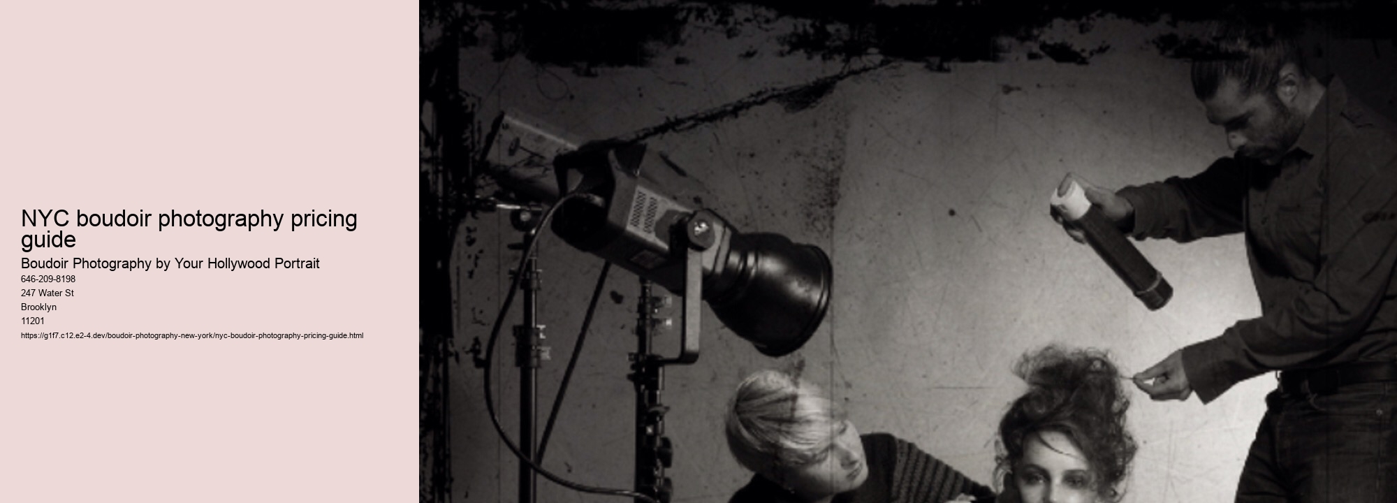 NYC boudoir photography pricing guide